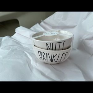 Rae Dunn nuts & sprinkles bowls
